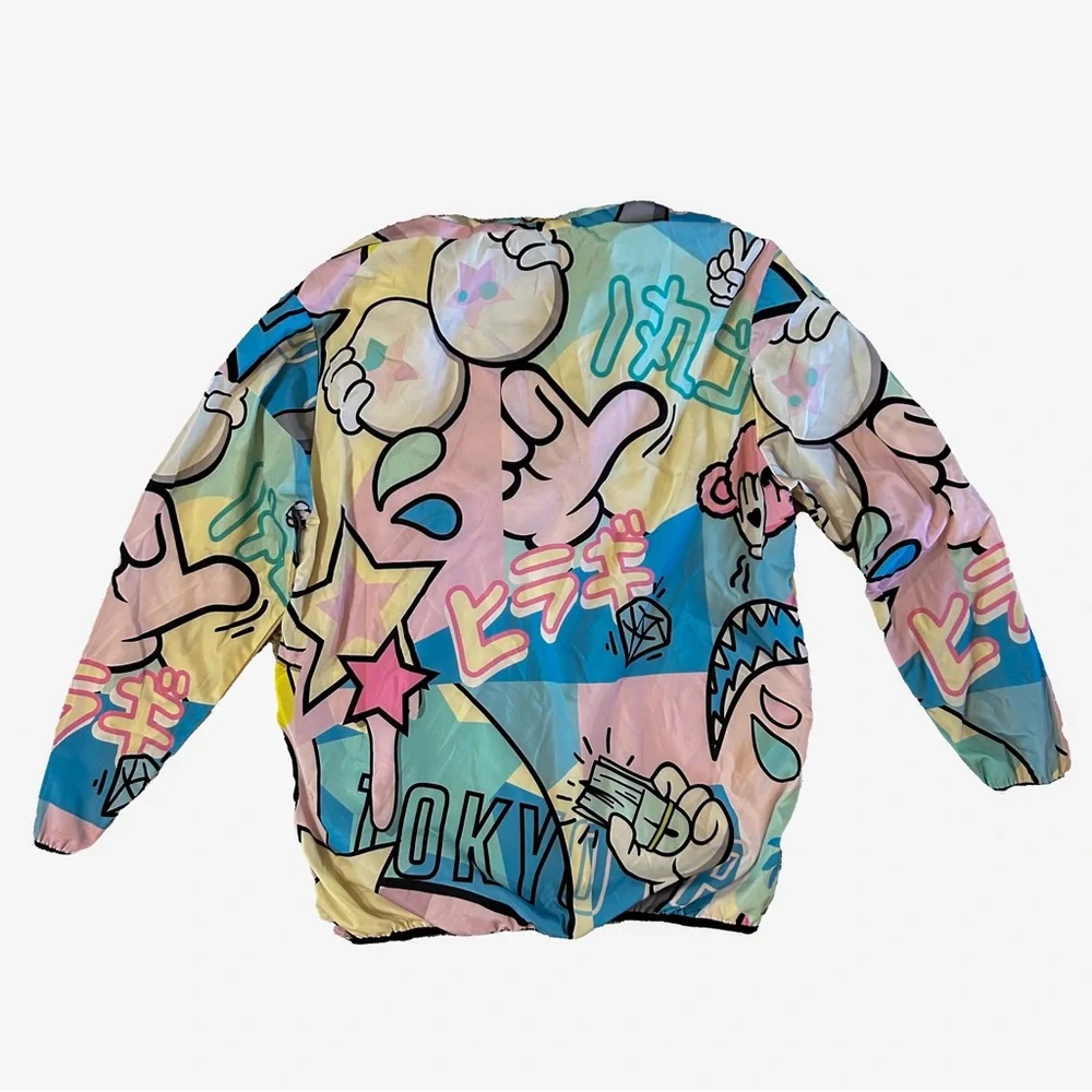 REASON Graphic Print 1/4 Zip‎ Windbreaker